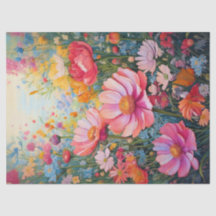 Pastel Fantasy Blomsterträdgård Rosa Blommigt