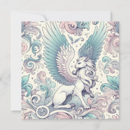 Pastel Fantasy Griffin Inbjudningar