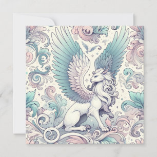 Pastel Fantasy Griffin Inbjudningar