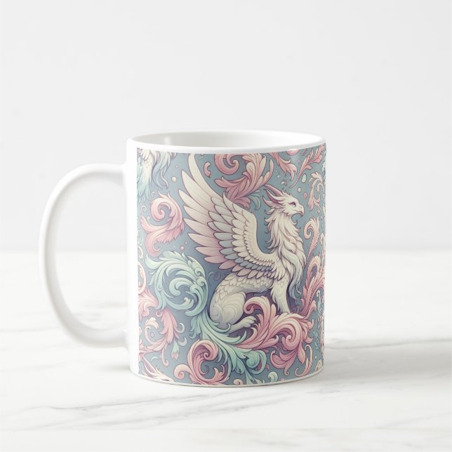 Pastel Fantasy Griffin Kaffemugg (Vänster)