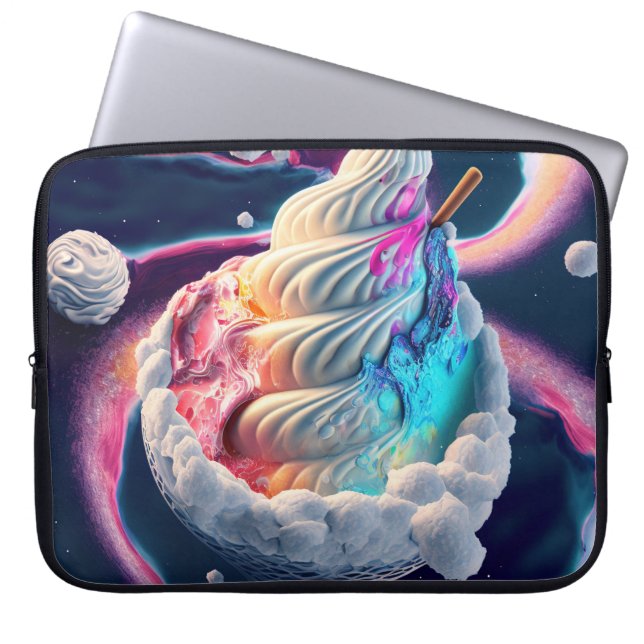 PASTEL FANTASY ICE CREAM CONE LAPTOP FODRAL (Framsidan)
