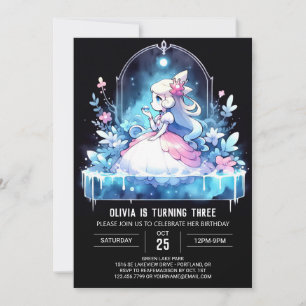 Pastel Fantasy Princess Birthday Inbjudningar
