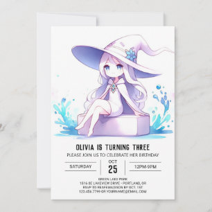 Pastel Fantasy Wizard Birthday Inbjudningar