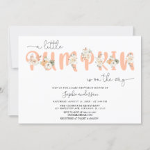 Pastel Färg A Little Pumpkin Fall Baby Shower