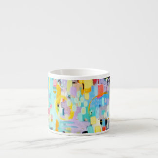 Pastel Färg Abstract Design Espresso Mugg Espressomugg