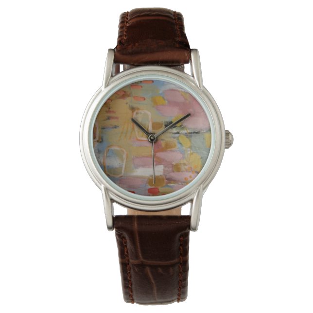 Pastel Färg Abstract Design Watch Armbandsur (Framsida)