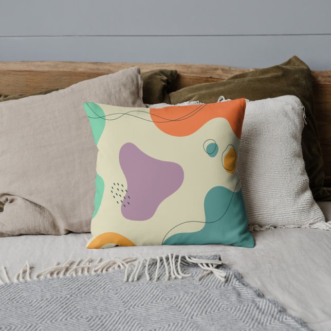 Pastel färg abstrakt formar modern bakgrund kudde (Skapare uppladdad)