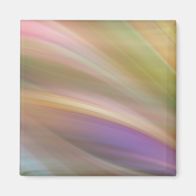 Pastel Färg Abstrakt Magnet (Framsidan)