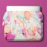 Pastel Färg Alcohol Bläck Stain Mönster Laptop Fodral<br><div class="desc">Pastel Färg Alcohol Bläck Stain Mönster personlig design.</div>