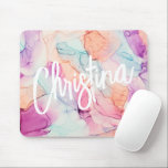 Pastel Färg Alcohol Bläck Stain Mönster Mousepad Musmatta<br><div class="desc">Pastel Färg Alcohol Bläck Stain Mönster personlig design.</div>