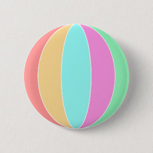 Pastel Färg Beach Boll Knapp