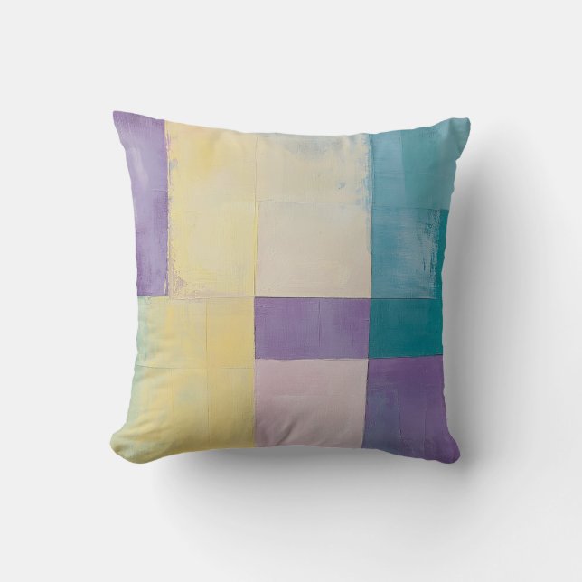 Pastel Färg Block Pillow Kudde (Framsida)