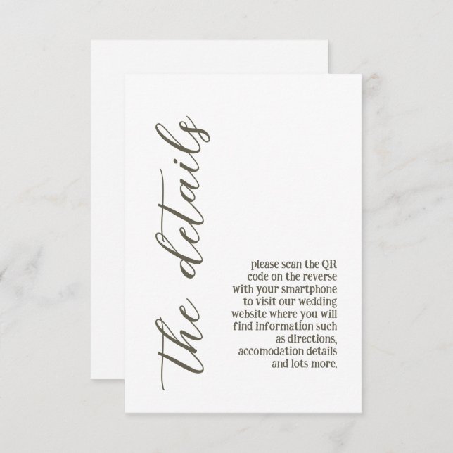 Pastel Färg Blommigt Bröllop Tilläggskort (Fram/baksida)