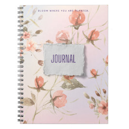Pastel färg Bloom där du är planterad Anteckningsbok