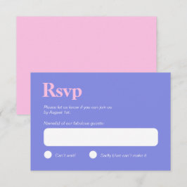 Pastel Färg Blue och Rosa Minimalist OSA kort