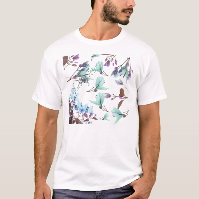 Pastel Färg Bougainvillea Flowers T Shirt (Framsida)