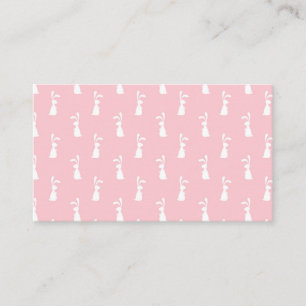 Pastel Färg Bunny Mönster Rosa Background Pet Visitkort
