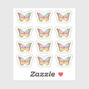 Pastel färg butterfly klistermärken