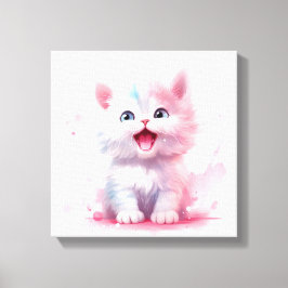 Pastel Färg Cute Kitten Canvas