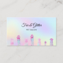 Pastel färg fantastiska hårig tassar visitkort