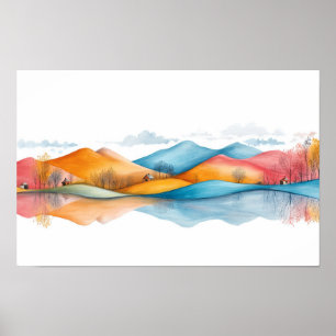 Pastel Färg, färg på bergarter Poster