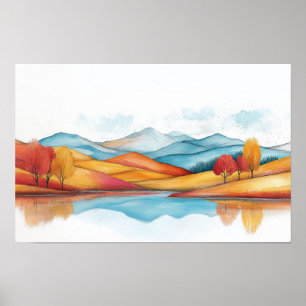 Pastel Färg, färg på bergarter Poster