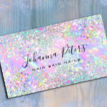 pastel färg faux glitter abstrakt opal design visitkort<br><div class="desc">Observera att den holografiska effekten inte är verklig,  utan bara simuleras. Jag rekommenderar lätt papper halvglöd för bättre utskriftsresultat.  av projektionsyta eller svart är inte lämpligt för denna konstruktion</div>