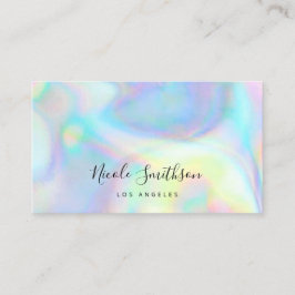 pastel färg faux holograph visitkort