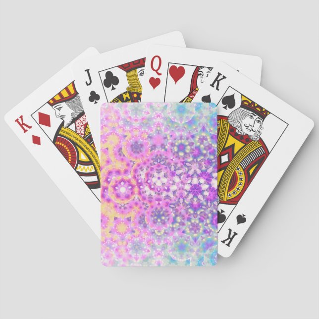 Pastel Färg Geometric Abstrakt Mönster Casinokort (Baksidan)