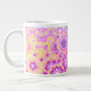 Pastel Färg Geometric Abstrakt Mönster Jumbo Mugg