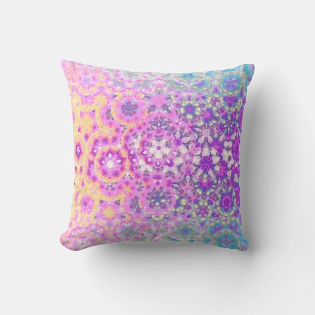 Pastel Färg Geometric Abstrakt Mönster Kudde (Framsida)