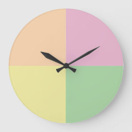 Pastel färg geometrisk väggklocka
