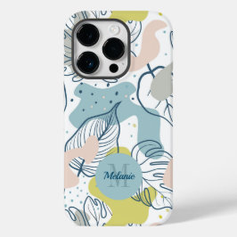 Pastel färg Handflatan löv och organiska former