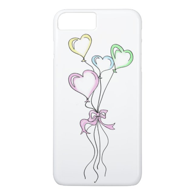 Pastel Färg Heart-ballonger Case-Mate iPhone Skal (Baksida)