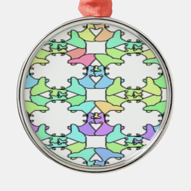 PASTEL FÄRG JULGRANSPRYDNAD METALL (Framsidan)