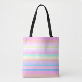 Pastel färg kreativ, strimlad design tygkasse