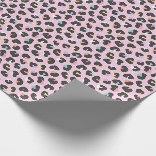 Pastel färg leopard spots presentpapper