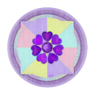 Pastel färg & lila hjärtslag