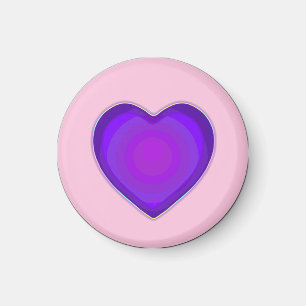 Pastel färg & lila hjärtslag magnet