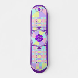 Pastel färg & lila hjärtslag mini skateboard bräda 18,5 cm