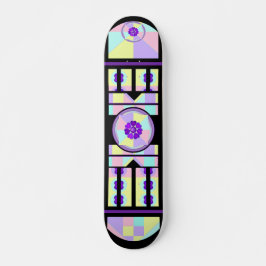 Pastel färg & lila hjärtslag mini skateboard bräda 18,5 cm