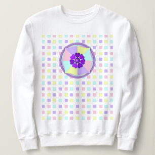 Pastel färg & lila hjärtslag t shirt