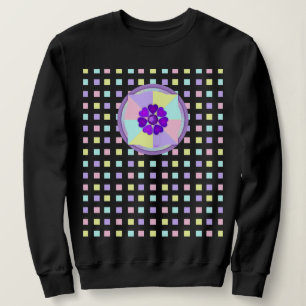 Pastel färg & lila hjärtslag t shirt