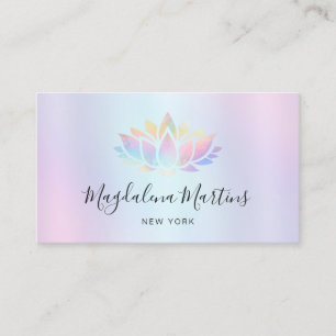 Pastel färg lotus logotyp visitkort