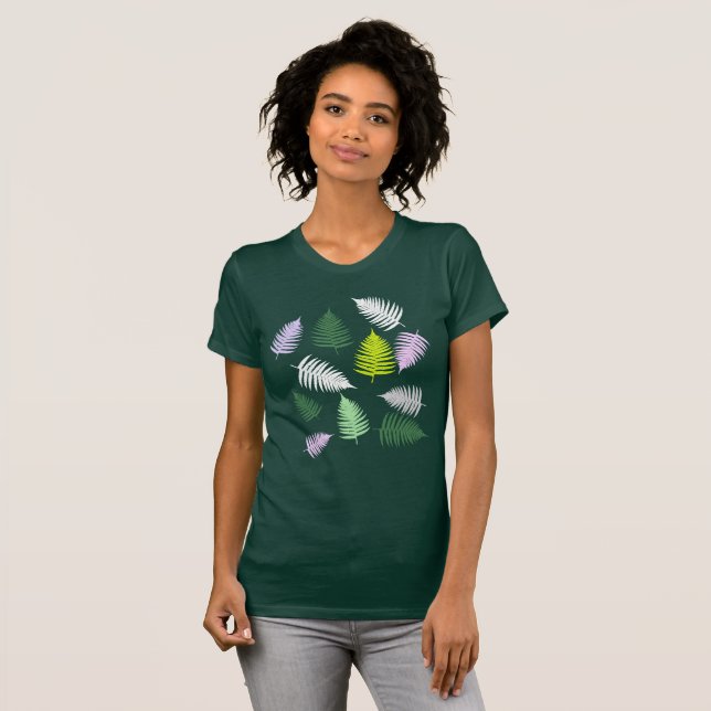 Pastel Färg Lucky Fern T Shirt (Hel framsida)