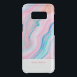 Pastel Färg Marble Swirly Mönster Gr1 Uncommon Samsung Galaxy S8 Skal<br><div class="desc">Pastel färg abstrakt marmor snabbt mönster med vit geometrisk accent och anpassningsbar monogram.</div>