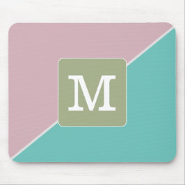 Pastel färg matchar Grönten Initial Blue Rosa Musmatta