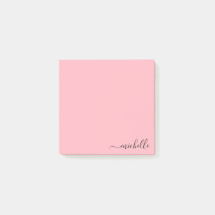 Pastel Färg med anpassat namn - minimalistisk Pers Post-it Block