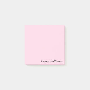 Pastel Färg med anpassat namn - minimalistisk Pers Post-it Block
