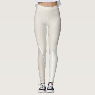 Pastel Färg Modern Elegant Beige Brown White Leggings